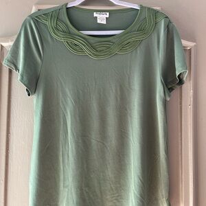 Green Short Sleeve Top